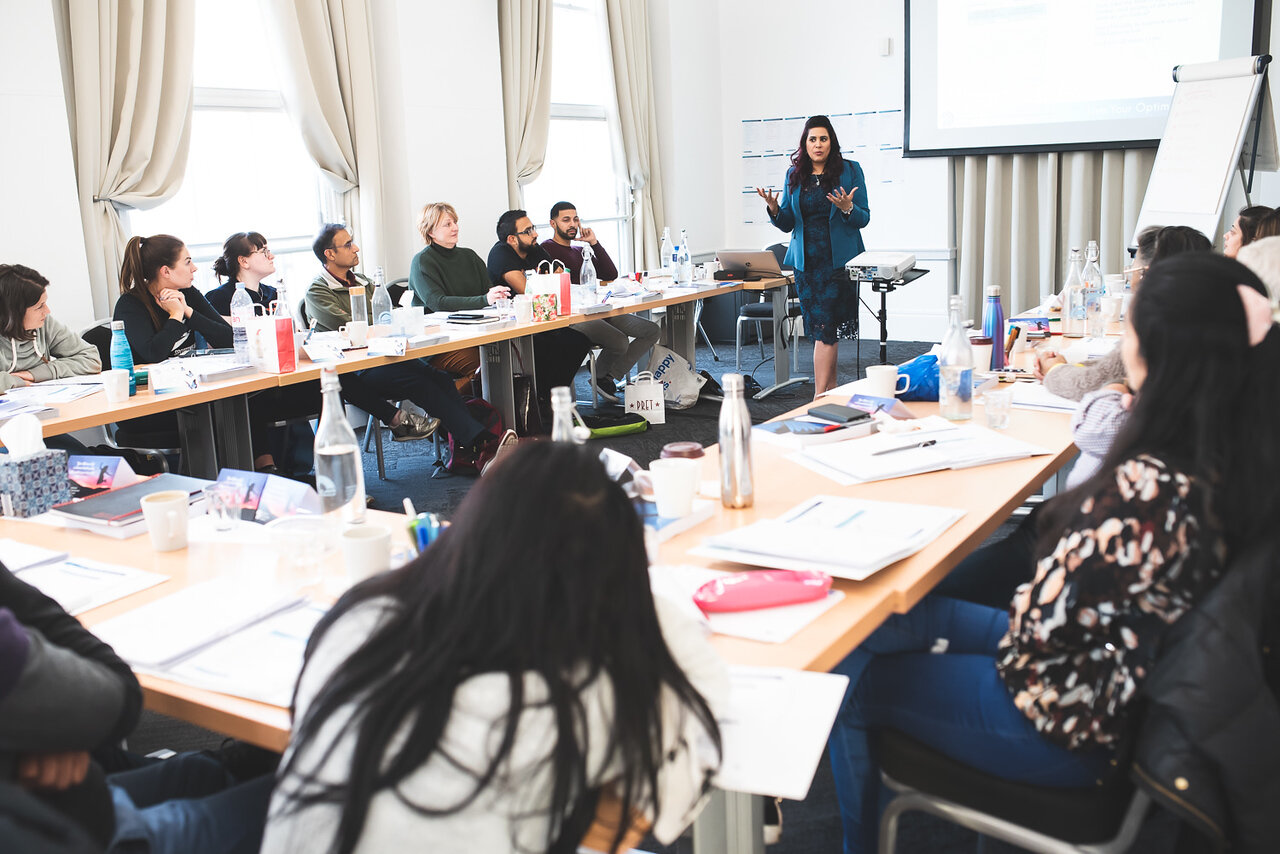 Manmeet facilitating a live workshop